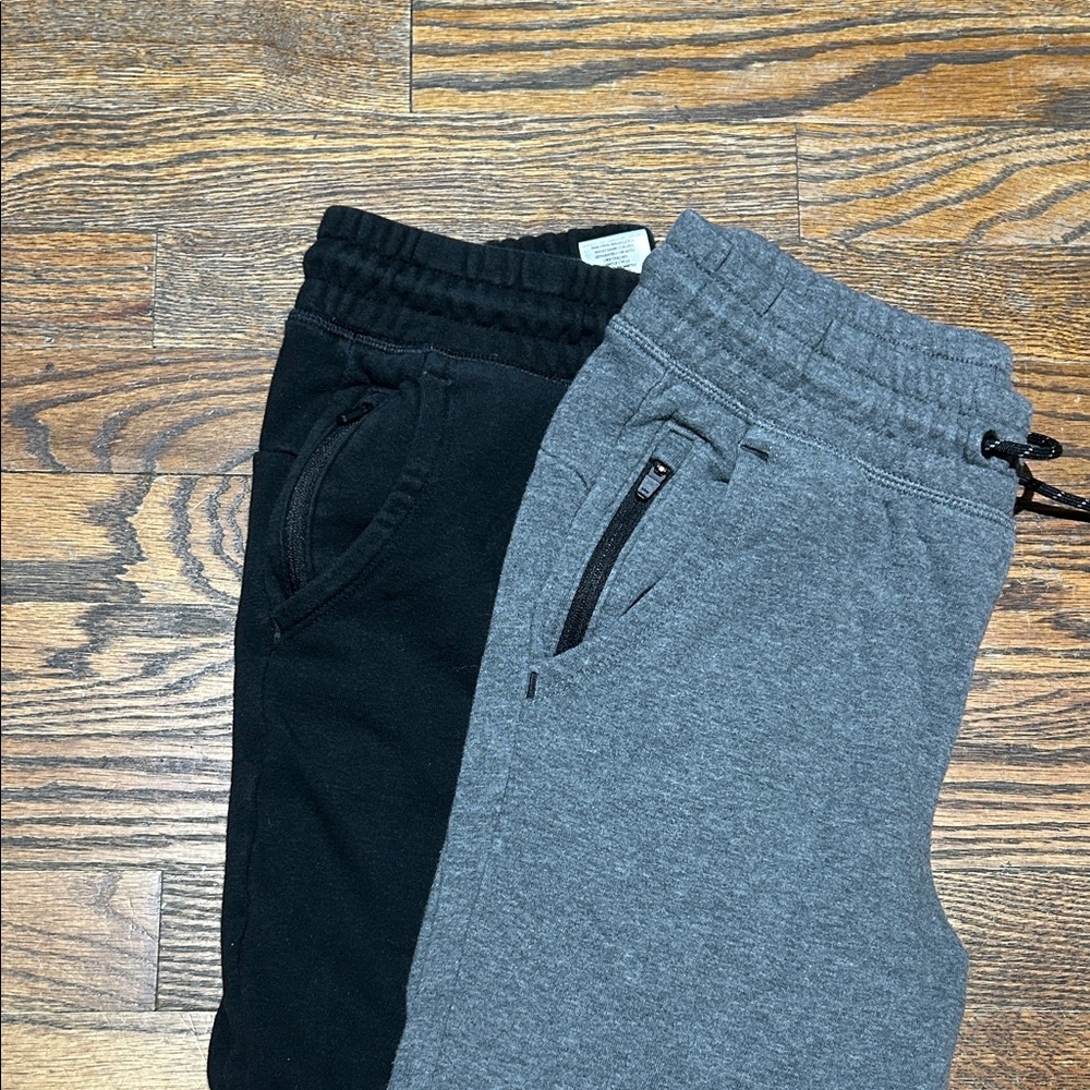 Kids Jogger Pants - Zip Pocket Black and Gray - Picture 5 of 6